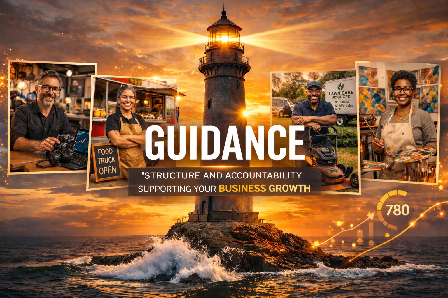 Small business owners representing the entrepreneurial clients served by Cross Lighthouse Solutions